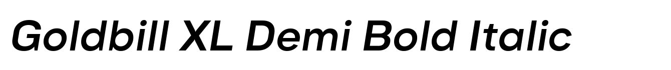 Goldbill XL Demi Bold Italic